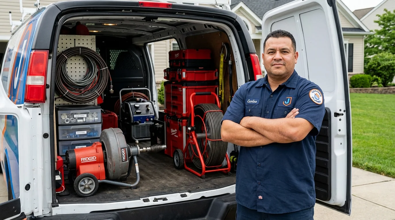 Professional drain cleaning equipment and Johns Plumbing LLC plumber in Kotzebue