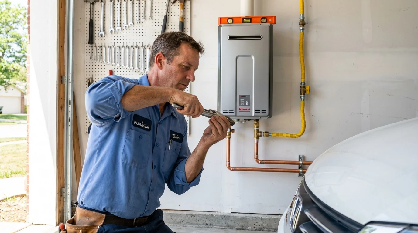 Tankless water heater installation by a Johns Plumbing LLC plumber in Kotzebue